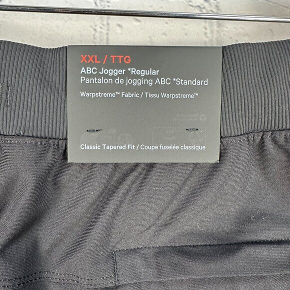 lululemon‎ Men's ABC Warpstreme Jogger *Regular Pant, Size XXL, Black - Picture 9 of 13